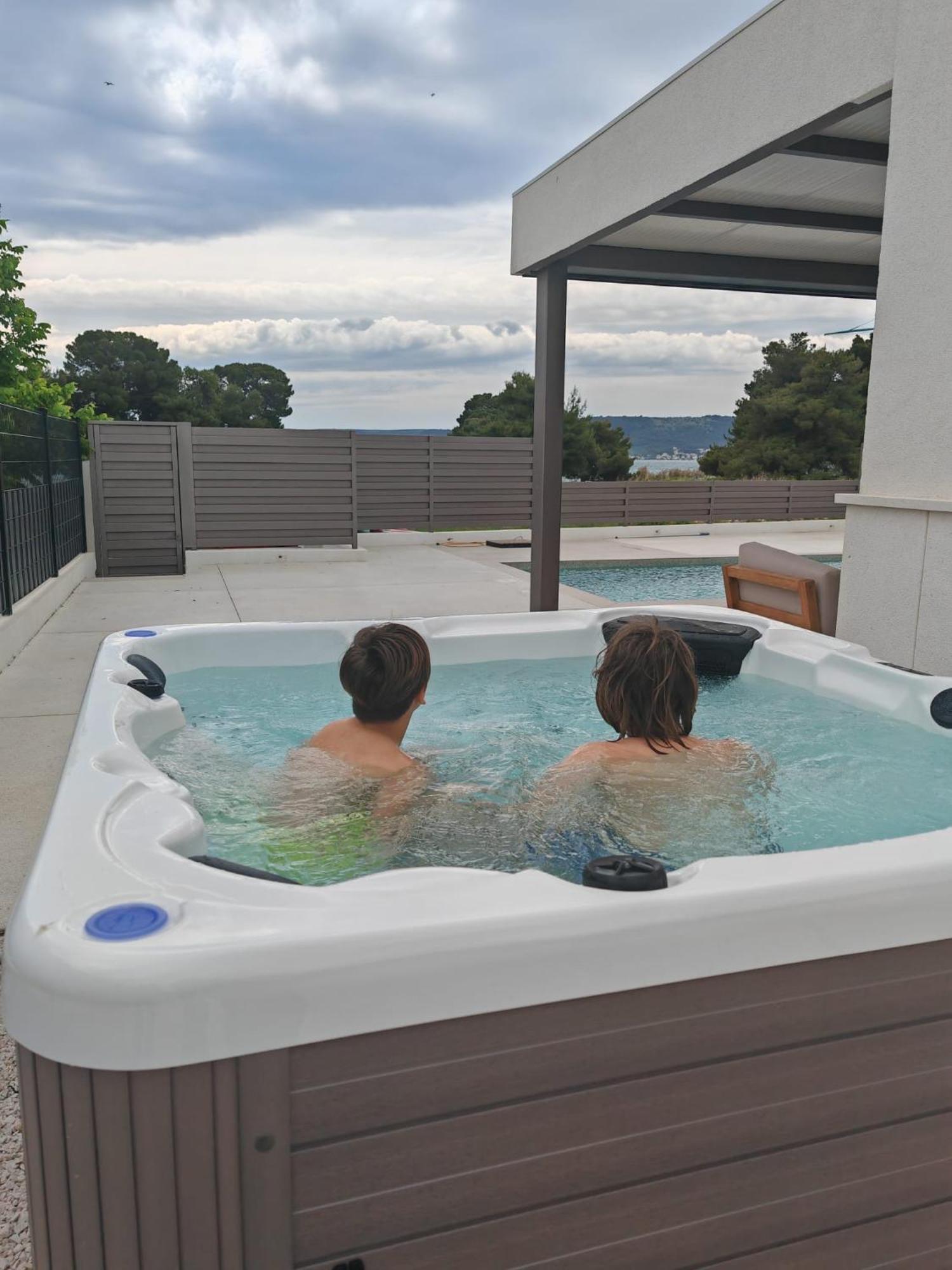Beach Haven House With Pool And Jacuzzi Kastela Exterior photo